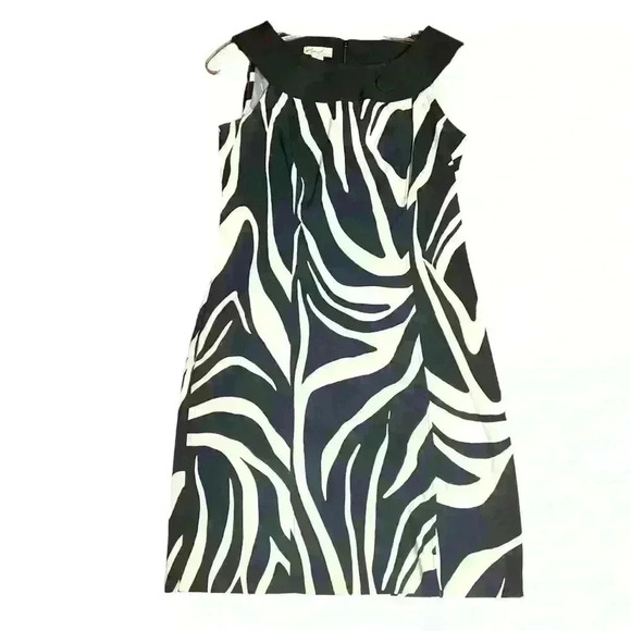 Kim Rogers Zebra Print Sleeveless MIDI. Size 8. Button neckline - Picture 1 of 9